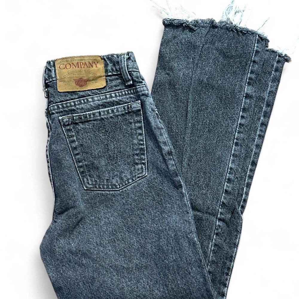 Vintage GWG Great Western Garment Co. Jeans – Charcoal Grey, Frayed Hem